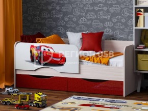 Кровать Юниор-12 с фотопеч. "Тачки" в Лабытнанги - labytnangi.mebel-74.com | фото