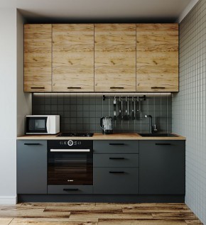 Кухонный гарнитур Дели 2200 (Стол. 38мм) в Лабытнанги - labytnangi.mebel-74.com | фото