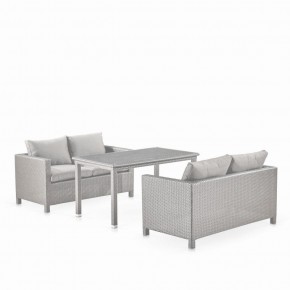 Обеденный комплект плетеной мебели с диванами T256C/S59C-W85 Latte в Лабытнанги - labytnangi.mebel-74.com | фото