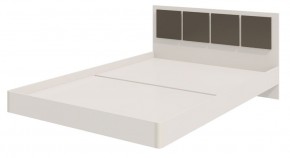 Парус Кровать 1200 на щитах (Белый/Графит) в изголовье 3 декор. квадрата в Лабытнанги - labytnangi.mebel-74.com | фото