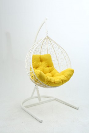 Подвесное кресло Бароло (белый/желтый) в Лабытнанги - labytnangi.mebel-74.com | фото