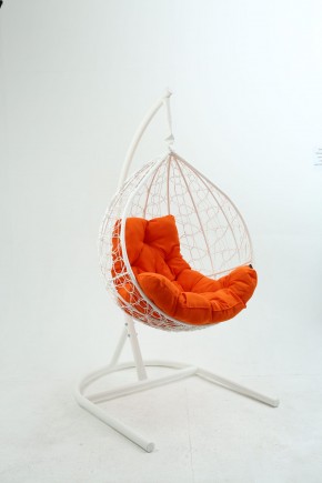 Подвесное кресло Бароло (белый/оранжевый) в Лабытнанги - labytnangi.mebel-74.com | фото