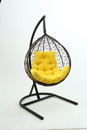 Подвесное кресло Бароло (коричневый/желтый) в Лабытнанги - labytnangi.mebel-74.com | фото