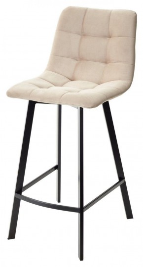 Полубарный стул CHILLI-QB SQUARE бежевый #5, велюр / черный каркас (H=66cm) М-City в Лабытнанги - labytnangi.mebel-74.com | фото