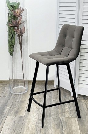 Полубарный стул CHILLI-QB SQUARE графит #14, велюр / черный каркас (H=66cm) М-City в Лабытнанги - labytnangi.mebel-74.com | фото