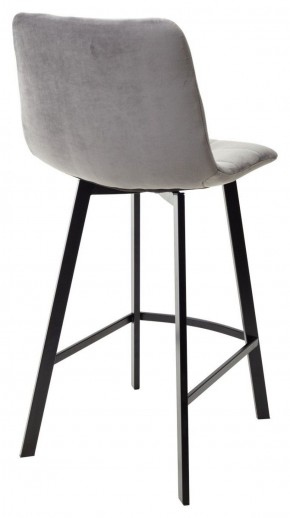 Полубарный стул CHILLI-QB SQUARE светло-серый #26, велюр / черный каркас (H=66cm) М-City в Лабытнанги - labytnangi.mebel-74.com | фото