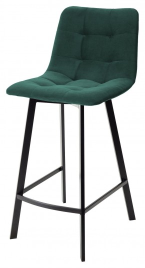 Полубарный стул CHILLI-QB SQUARE зеленый #19, велюр / черный каркас (H=66cm) М-City в Лабытнанги - labytnangi.mebel-74.com | фото