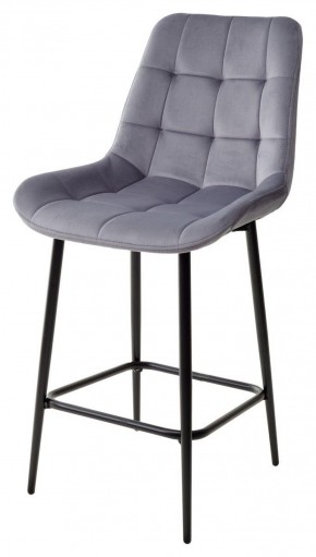 Полубарный стул ХОФМАН, цвет H-14 Серый, велюр / черный каркас H=63cm М-City в Лабытнанги - labytnangi.mebel-74.com | фото