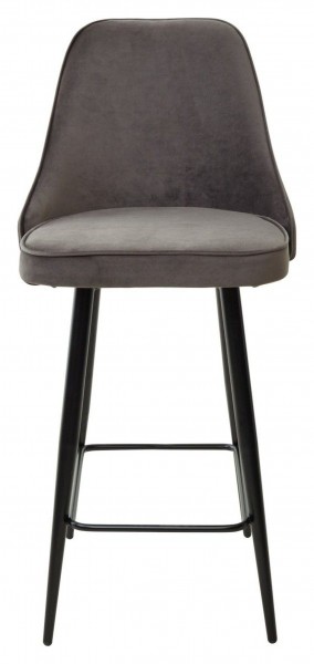 Полубарный стул NEPAL-PB ГРАФИТ #14, велюр/ черный каркас (H=68cm) М-City в Лабытнанги - labytnangi.mebel-74.com | фото