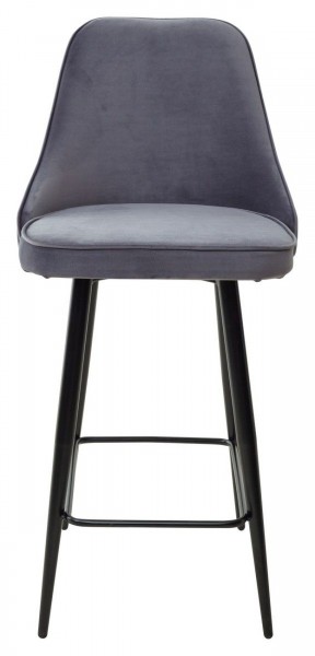 Полубарный стул NEPAL-PB СЕРЫЙ #27, велюр/ черный каркас (H=68cm) М-City в Лабытнанги - labytnangi.mebel-74.com | фото
