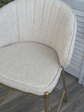 Полубарный стул WENDY TRF-11 светло-бежевый, ткань / золотой каркас (H=65) М-City в Лабытнанги - labytnangi.mebel-74.com | фото