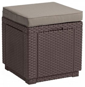 Пуфик Куб с подушкой (Cube with cushion) графит - прохладный серый в Лабытнанги - labytnangi.mebel-74.com | фото