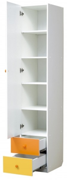Шкаф 1-но дверный с ящиками и зеркалом Радуга (400) в Лабытнанги - labytnangi.mebel-74.com | фото