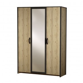 Шкаф 3-дверный с зеркалом №885 Гранж в Лабытнанги - labytnangi.mebel-74.com | фото