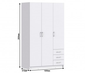 Шкаф 3 дверный Терра СБ-2797 (Белый) в Лабытнанги - labytnangi.mebel-74.com | фото