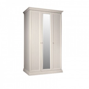 Шкаф 3-х дверный для платья и белья (1 зеркало) Амели штрих-лак (АМШ1/3) в Лабытнанги - labytnangi.mebel-74.com | фото
