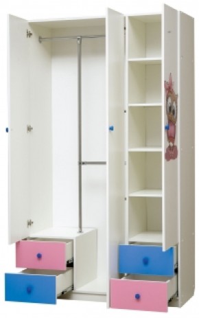 Шкаф 3-х дверный с ящиками и фотопечатью Совята 3.1 (1200) в Лабытнанги - labytnangi.mebel-74.com | фото