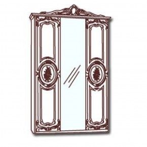 Шкаф 3-х дверный с зеркалами (01.143) Роза (беж) в Лабытнанги - labytnangi.mebel-74.com | фото
