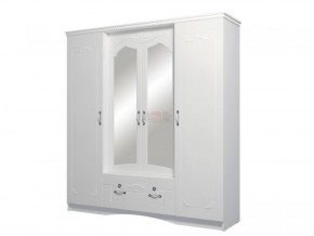 Шкаф 4-х дверный для одежды и белья Ольга-10 МДФ в Лабытнанги - labytnangi.mebel-74.com | фото