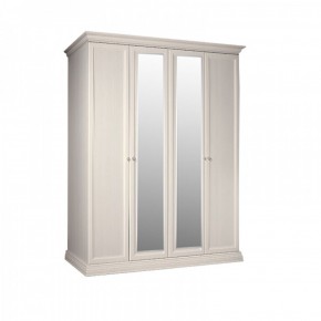 Шкаф 4-х дверный для платья и белья (2 зеркала) Амели штрих-лак (АМШ1/4) в Лабытнанги - labytnangi.mebel-74.com | фото