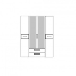 Шкаф 4-х дверный с ящиками М-1 Серия Вега (с зеркалом) в Лабытнанги - labytnangi.mebel-74.com | фото