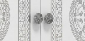 Шкаф 4-х дверный с зеркалами (12.244) Грация (белый/серебро) в Лабытнанги - labytnangi.mebel-74.com | фото