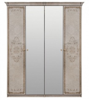 Шкаф 4-х створчатый (1+2+1) с Зеркалом "Патрисия" (крем) в Лабытнанги - labytnangi.mebel-74.com | фото