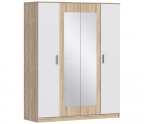 Шкаф 4х дверный с зеркалами Уют СБ-2750/1 (Дуб Сонома/Белый) в Лабытнанги - labytnangi.mebel-74.com | фото