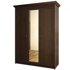 Шкаф для одежды 3-дверный с зеркалом №671 Флоренция Дуб оксфорд в Лабытнанги - labytnangi.mebel-74.com | фото