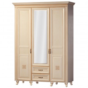 Шкаф для одежды 3-х дверный №470 Марлен Кремовый белый в Лабытнанги - labytnangi.mebel-74.com | фото