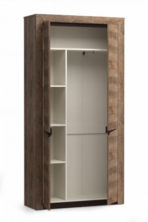 Шкаф для одежды 33.18 "Лючия" (бетон пайн белый / венге / белый) в Лабытнанги - labytnangi.mebel-74.com | фото