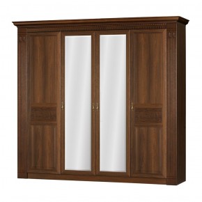 Шкаф для одежды 4-дверный №203 "Лючия" Дуб оксфорд в Лабытнанги - labytnangi.mebel-74.com | фото