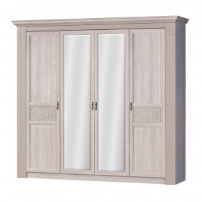 Шкаф для одежды 4-дверный №203 "Лючия" Дуб оксфорд серый в Лабытнанги - labytnangi.mebel-74.com | фото
