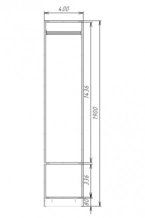 Шкаф для Одежды ЭШ1-РП-19-4 (ручка профильная) серия "Экон" в Лабытнанги - labytnangi.mebel-74.com | фото