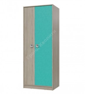 Шкаф для одежды Сити (Арт. 6-9411) Дуб Сонома/Аква в Лабытнанги - labytnangi.mebel-74.com | фото
