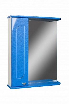 Шкаф-зеркало Радуга Синий металлик 55 левый АЙСБЕРГ (DA1129HZR) в Лабытнанги - labytnangi.mebel-74.com | фото