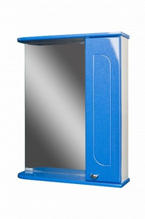 Шкаф-зеркало Радуга Синий металлик 55 правый АЙСБЕРГ (DA1129HZR) в Лабытнанги - labytnangi.mebel-74.com | фото