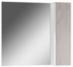 Шкаф-зеркало Uno 80 Дуб серый левый/правый Домино (DU1504HZ) в Лабытнанги - labytnangi.mebel-74.com | фото