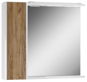Шкаф-зеркало Uno 80 Дуб ВОТАН Эл. левый Домино (DU1509HZ) в Лабытнанги - labytnangi.mebel-74.com | фото