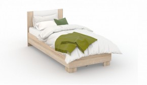 Спальня Аврора Кровать 90 со встроенным основанием под матрас Дуб сонома/Белый в Лабытнанги - labytnangi.mebel-74.com | фото