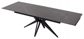 Стол FORIO 160 MATT BLACK MARBLE SOLID CERAMIC / BLACK, ®DISAUR в Лабытнанги - labytnangi.mebel-74.com | фото