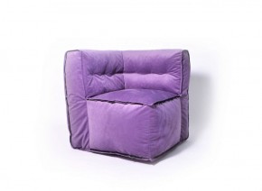 Угловое модульное бескаркасное кресло Комфорт (Фиолет велюр) в Лабытнанги - labytnangi.mebel-74.com | фото