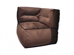 Угловое модульное бескаркасное кресло Комфорт (Шоколад велюр) в Лабытнанги - labytnangi.mebel-74.com | фото