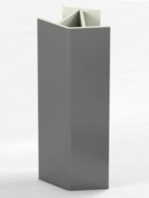 Угловое соединение для цоколя 135 гр. h100 мм (Алюминий, Белый, Черный, Сонома) в Лабытнанги - labytnangi.mebel-74.com | фото
