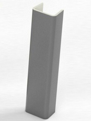 Торцевая заглушка  для цоколя h100 мм (Алюминий, Белый, Черный, Сонома) в Лабытнанги - labytnangi.mebel-74.com | фото