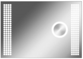 Зеркало Cosmo 100 alum (линза) с подсветкой Sansa (SCL1026Z) в Лабытнанги - labytnangi.mebel-74.com | фото