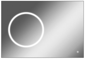 Зеркало Eclipse 100 black с подсветкой Sansa (SE1032Z) в Лабытнанги - labytnangi.mebel-74.com | фото